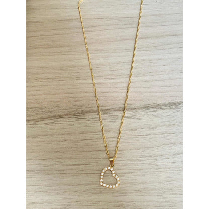 Kit Cadena Con Dije Corazon Oro 10 K. + Obsequio