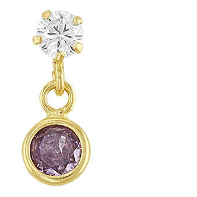 Broquel Amatista Colgante En Oro De 10 K + Obsequio + Envío