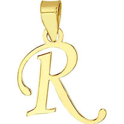 Dije Inicial R Lisa En Oro De 10 K + Obsequio + Envío