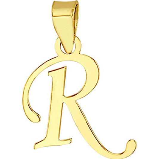 Dije Inicial R Lisa En Oro De 10 K + Obsequio + Envío