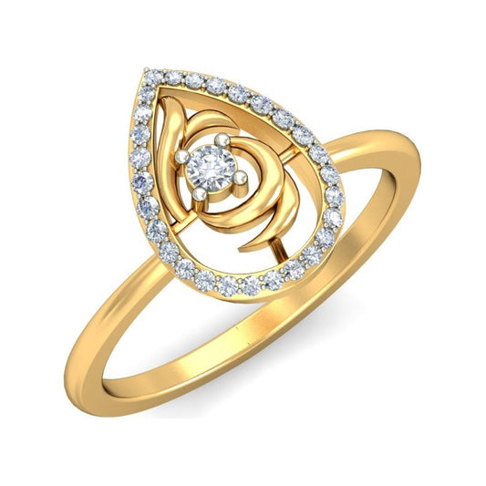 Anillo Gota Radiante Joyería M De León Oro 10k + Regalo