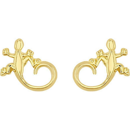 Broquel Lagartija En Oro De 10 K + Obsequio + Envío