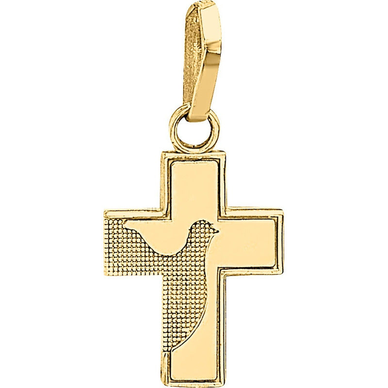 Kit Cadena Con Cruz Espíritu Santo Oro 10 K + Obsequio