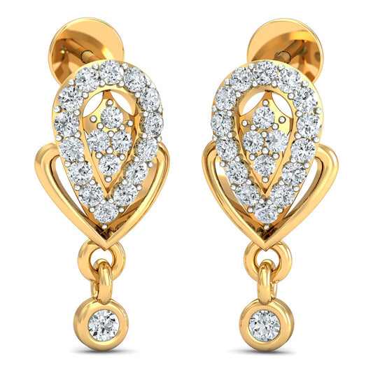 Aretes Lucero De Amor · Joyería M De León · Oro 10k