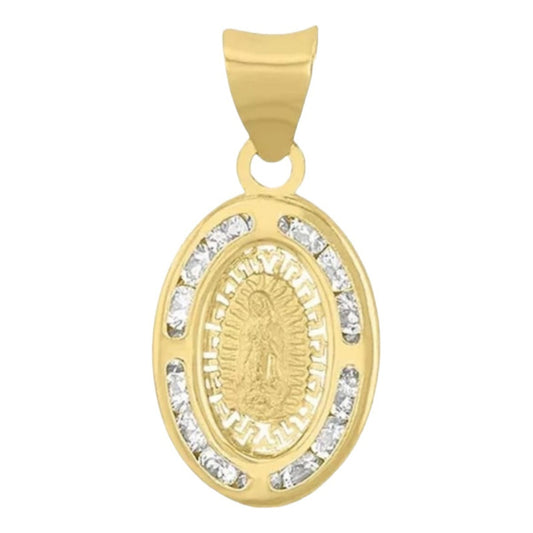 Juego De Collar Virgen Guadalupe Aretes 10k + Obsequio