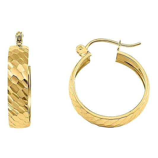 Arracadas Diamantado Diagonal 1.6 Cm Oro 10 K + Obsequio
