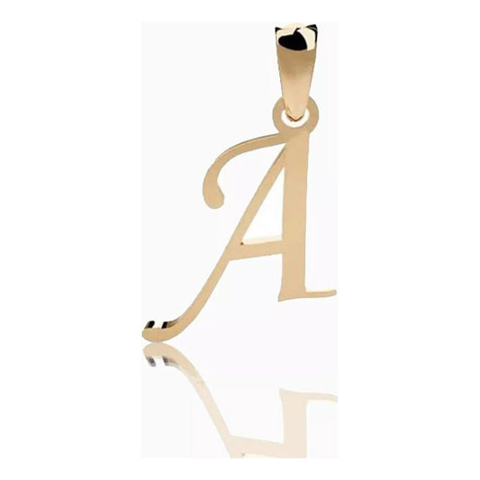 Dije Inicial A Con Cadena 3x1 Oro 14 K