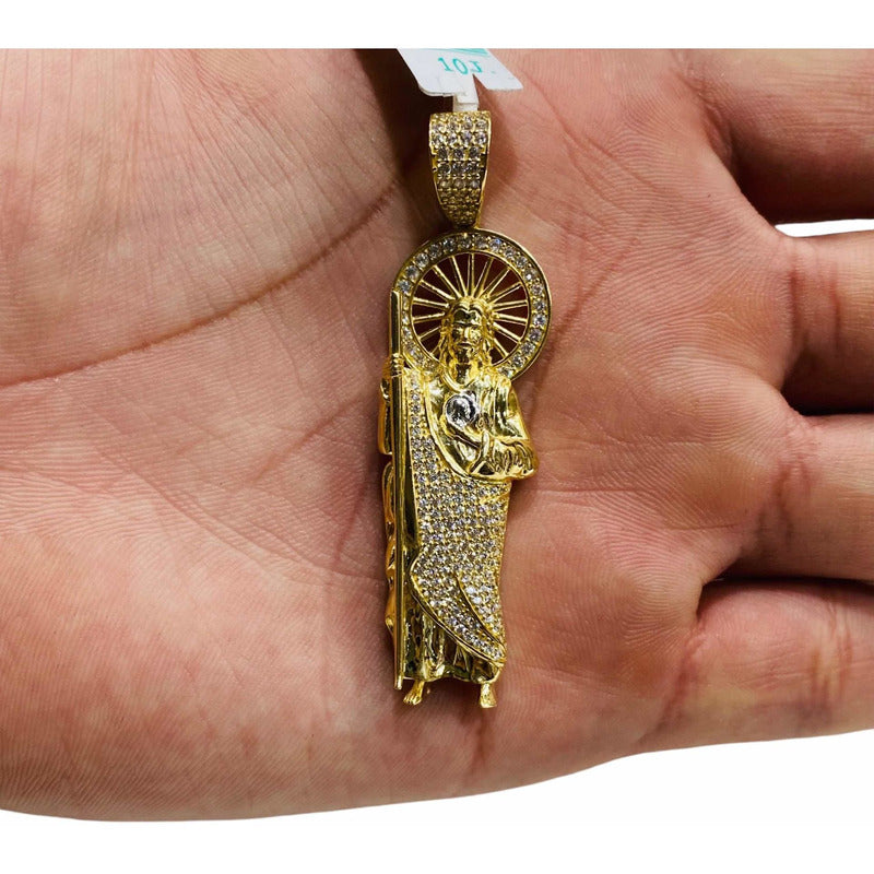 Dije De San Judas Tadeo En Oro De 10 Kilates+ Obsequio