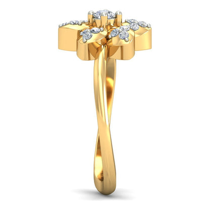 Anillo Flor De Luz Joyería M De León Oro 10k + Regalo