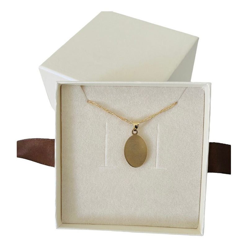 Kit Cadena Con  Medalla Sagrado Corazón Oro 10 K + Obsequio