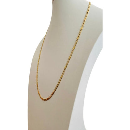 Cadena Espejo En Oro 10 K 55 Cm Por 5 Mm + Obsequio