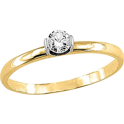 Anillo Compromiso Clásico Oro 10 K + Obsequio + Envío