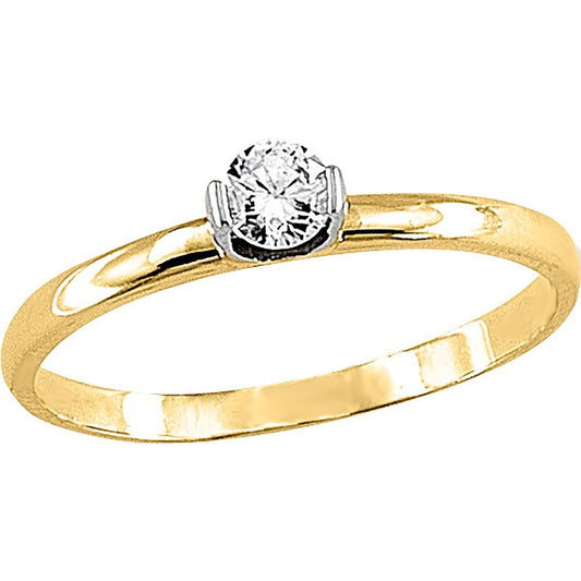 Anillo Compromiso Clásico Oro 10 K + Obsequio + Envío