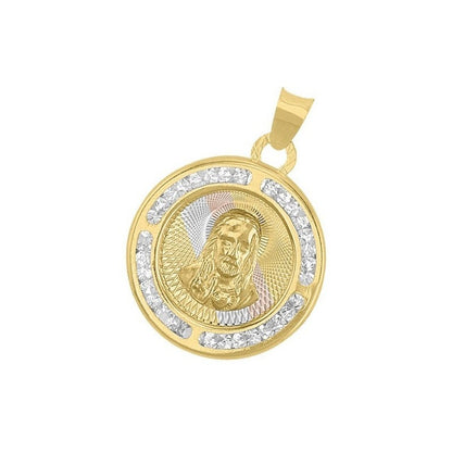 Medalla Sagrado Corazón 3 Colores En Oro De 14 K + Obsequio