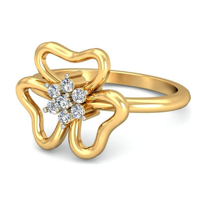Anillo Flor Romántica Joyería M De León Oro 10k + Regalo