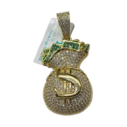 Kit Cadena Torzal Con Dije Saco Dolares Oro 10 K. + Regalo