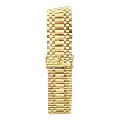 Pulsera Tejido Hueco 2 Cm Por 21 Cm Corona Oro 14 Kilates