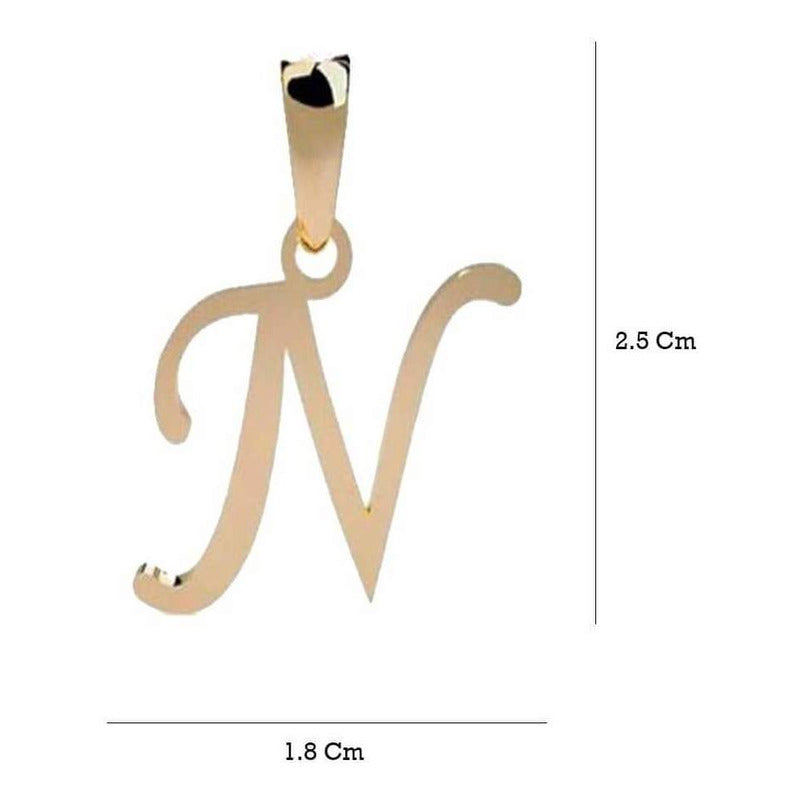 Gargantilla De Inicial Letra N Oro 14 K + Obsequio