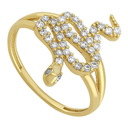Anillo De Serpiente En Oro De 10 K + Obsequio + Envio