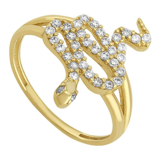Anillo De Serpiente En Oro De 10 K + Obsequio + Envio