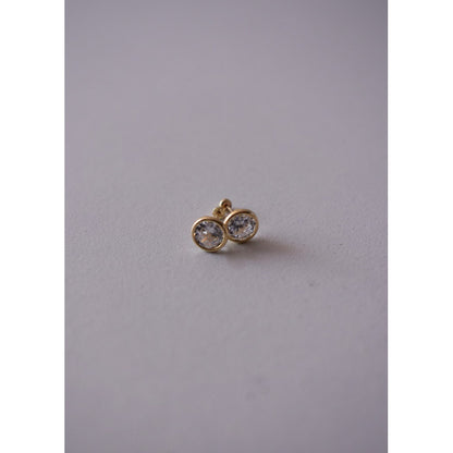 Broqueles Biselado 7 Mm Oro De 10 K + Obsequio