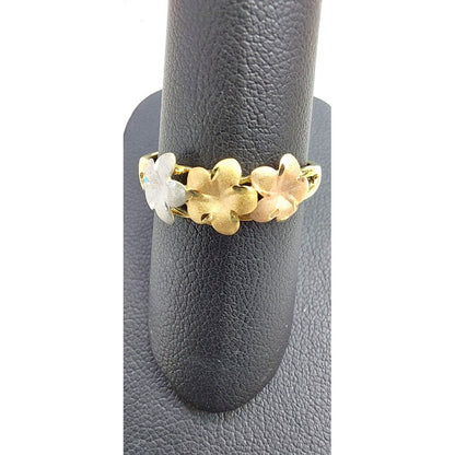 Anillo Pensamiento Joyería M De León 3 Oros 14k + Regalo