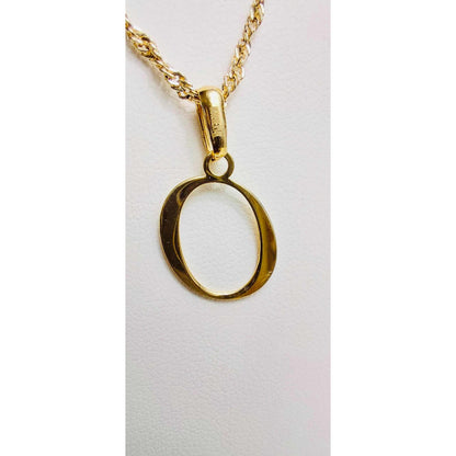 Dije Inicial Letra O Oro 14 K + Obsequio + Envio