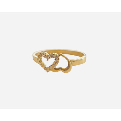 Anillo De Corazones En Oro De 10 Kilates + Obsequio