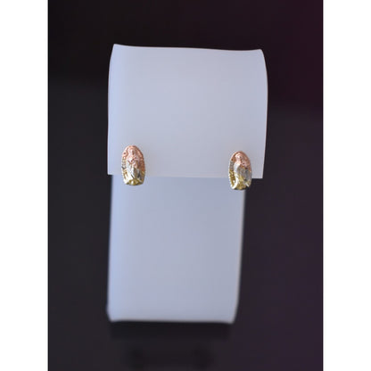 Broqueles Virgen Guadalupe 3 Oros De 10 K + Obsequio