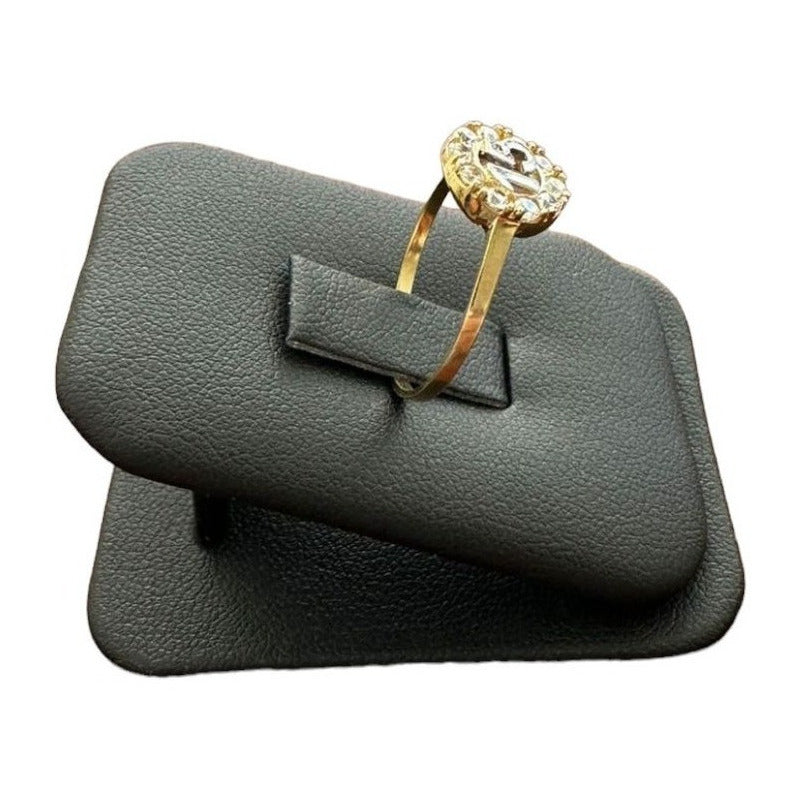 Anillo 15 Años 2 Oros 10 Kilates Zirconias + Obsequio
