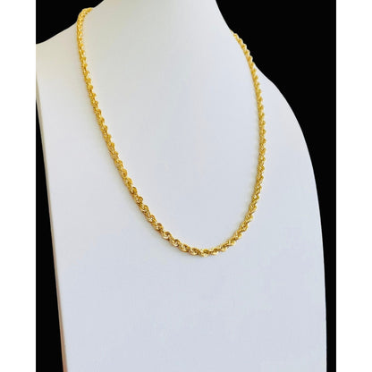 Cadena Estilo Torsal De 65cm X 5mm En Oro De 14k + Obsequio