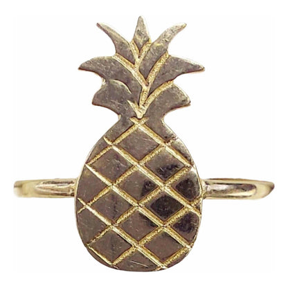 Anillo Piña Oro 14 K. + Obsequio