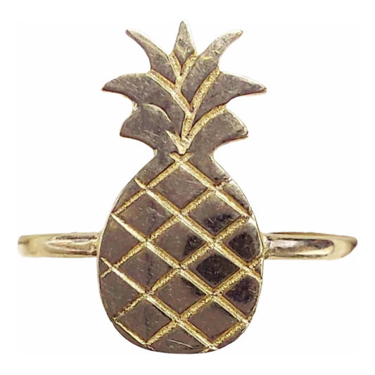 Anillo Piña Oro 14 K. + Obsequio