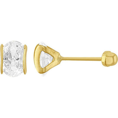 Broquel Lazo Oval 5x3 En Oro De 10 K + Obsequio