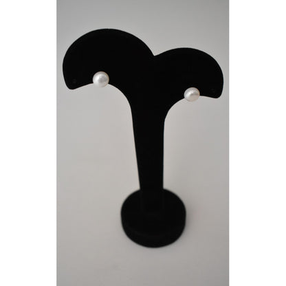 Broqueles Perla 8 Mm Oro De 10 K + Obsequio