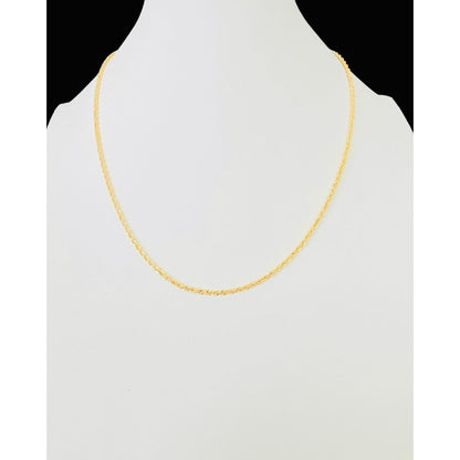 Cadena Estilo Torsal De 2 Mm Con 45 Cm Oro De 14 Kilates