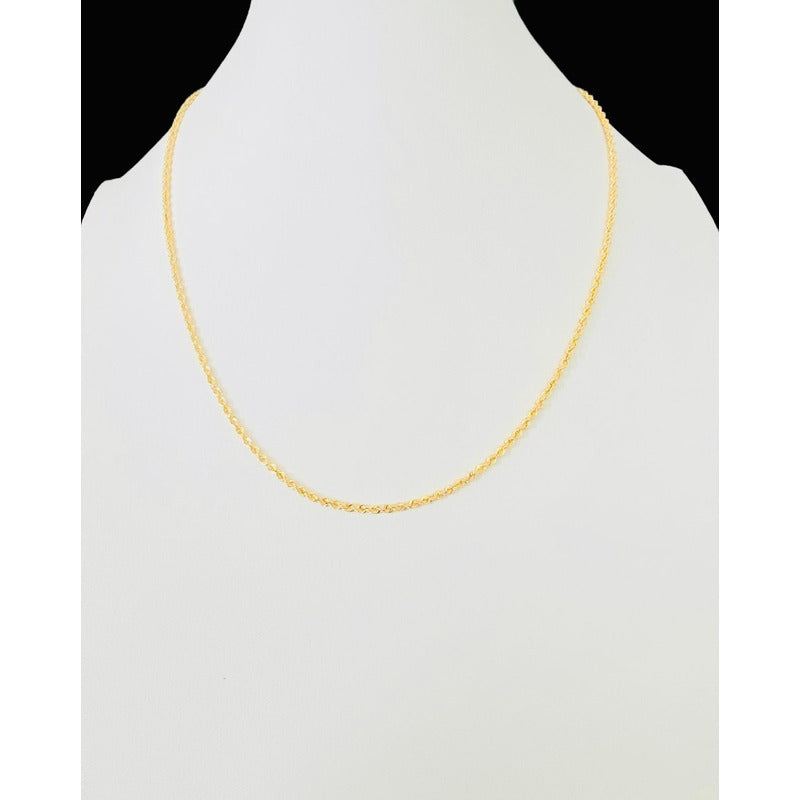 Cadena Estilo Torsal 50cm X 2mm Oro 10 Kilates