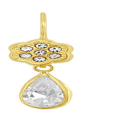 Arete Flor Arenada Gota En Oro De 10 K + Obsequio + Envio