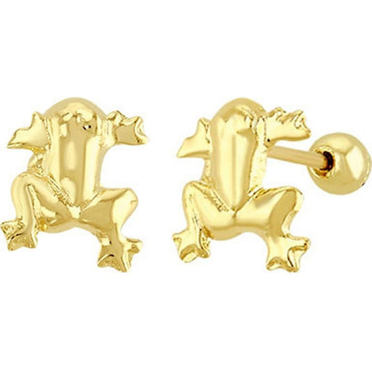 Broquel Ranita En Oro De 10 K + Obsequio + Envío