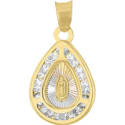 Medalla Mini Gota Guadalupe En Oro De 10 K + Obsequio +envio