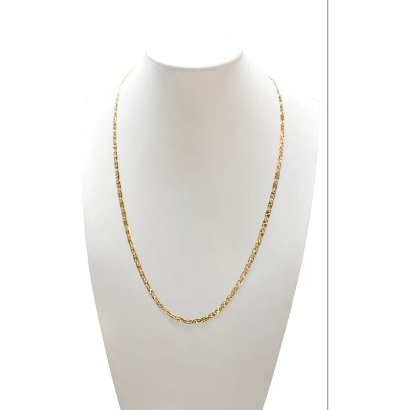 Cadena Espejo Diamantado Oro 14 K. + Obsequio