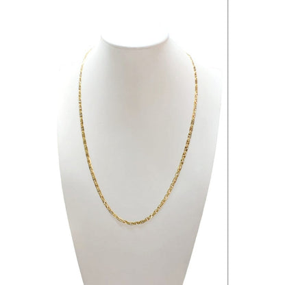 Cadena Espejo Diamantado Oro 14 K. + Obsequio