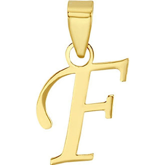 Kit Cadena Con Dije Letra F Lisa Oro 10 K + Obsequio