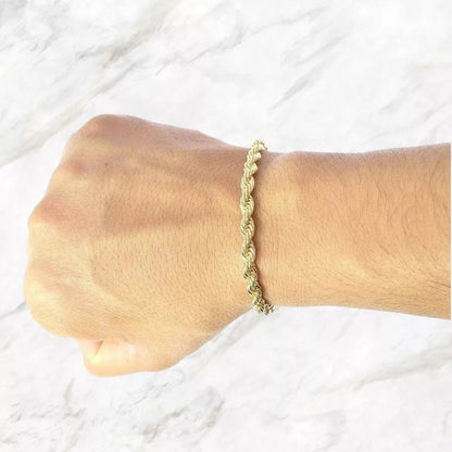 Set Torzal Cadena 50 Cm + Pulsera 21 Cm X 5 Mm Oro 14 K.