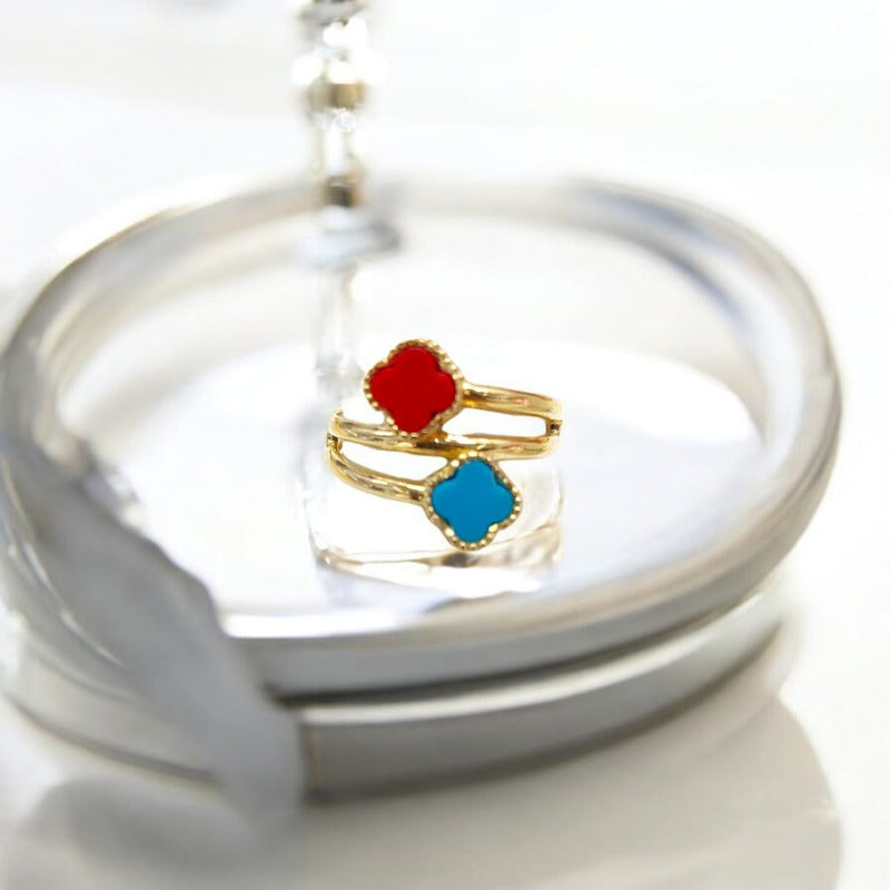 Anillo Doble Joyería M De León Oro 14k + Regalo