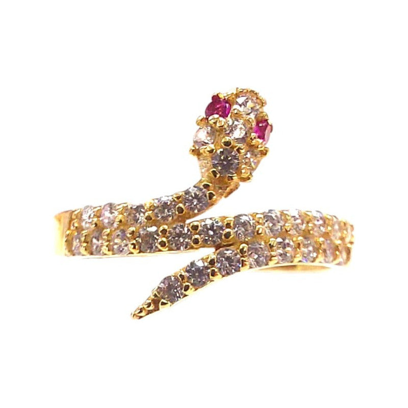 Anillo Ojos Rojos Joyería M De León  Oro 14k + Regalo