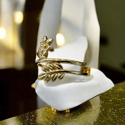 Anillo Flor Doble Joyería M De León 10k + Regalo