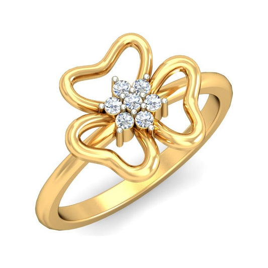 Anillo Flor Romántica Joyería M De León Oro 10k + Regalo