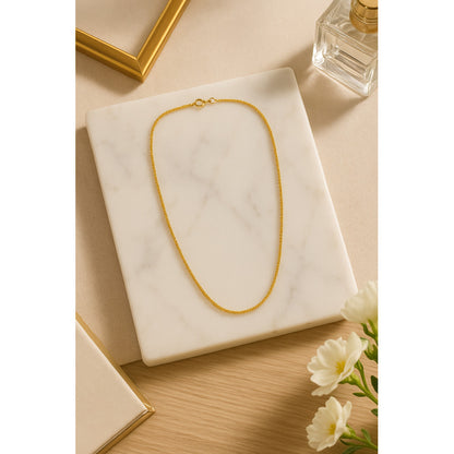 Cadena Torsal Oro 14k 45 Cm X 1 Mm + Reloj Regalo