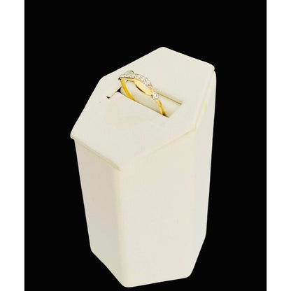 Anillo Doble Infinito 2 Oros 10 Kilates Zirconias + Obsequio